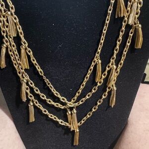 Vintage Fringe necklace. Super long and gorgeous.  Nice weight -Unsigned